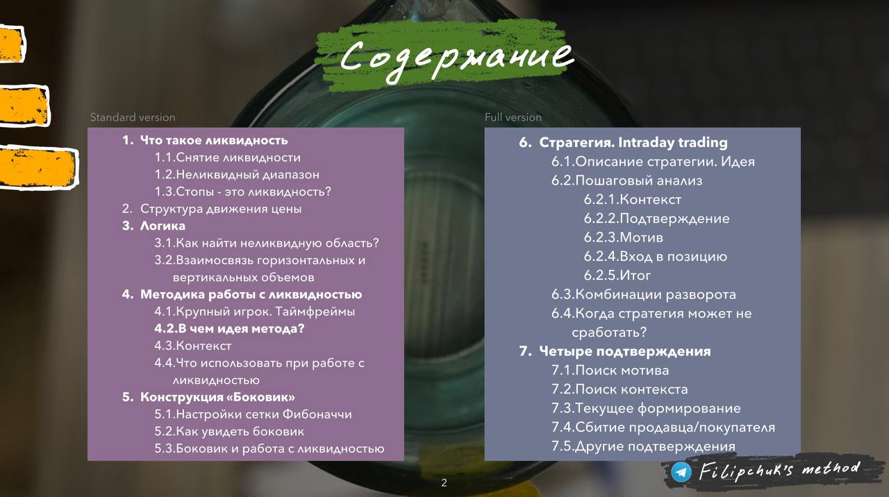 Методика «Работа с ликвидностью»: стандартная версия